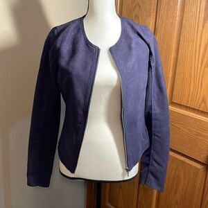 Navy suede jacket